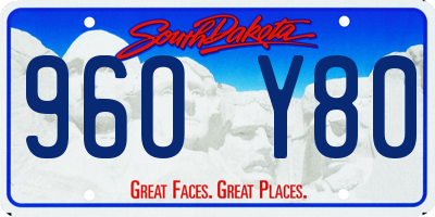SD license plate 96OY80