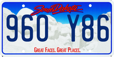 SD license plate 96OY86