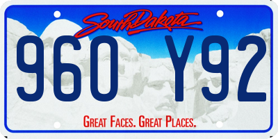 SD license plate 96OY92