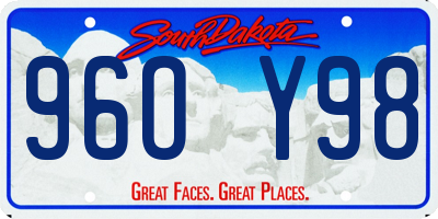 SD license plate 96OY98