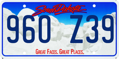SD license plate 96OZ39