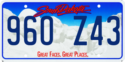 SD license plate 96OZ43