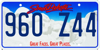 SD license plate 96OZ44