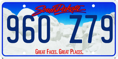 SD license plate 96OZ79
