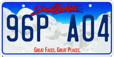 SD license plate 96PA04