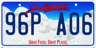 SD license plate 96PA06