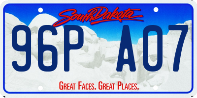 SD license plate 96PA07