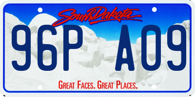 SD license plate 96PA09