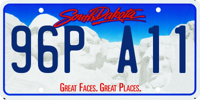 SD license plate 96PA11