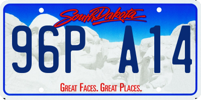 SD license plate 96PA14
