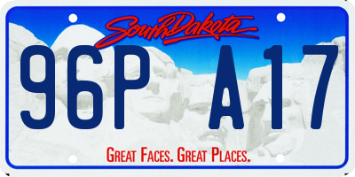 SD license plate 96PA17