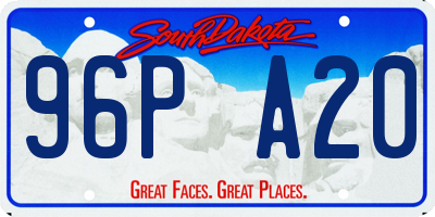 SD license plate 96PA20
