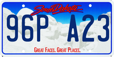 SD license plate 96PA23