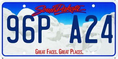 SD license plate 96PA24