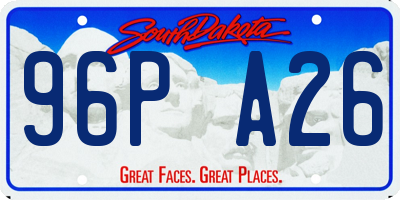 SD license plate 96PA26