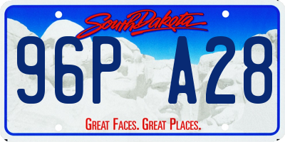 SD license plate 96PA28
