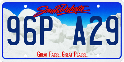 SD license plate 96PA29