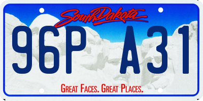 SD license plate 96PA31