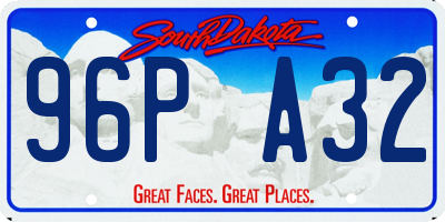 SD license plate 96PA32