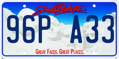 SD license plate 96PA33