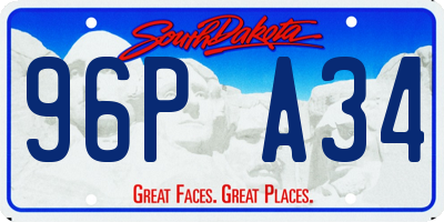 SD license plate 96PA34