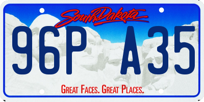 SD license plate 96PA35