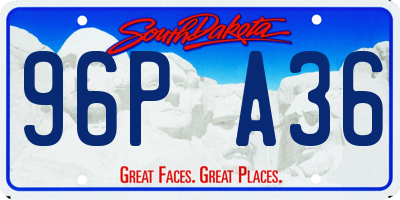 SD license plate 96PA36