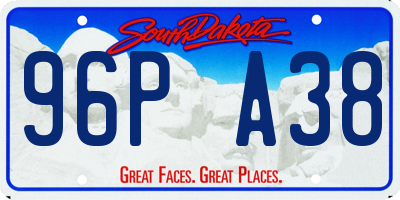 SD license plate 96PA38