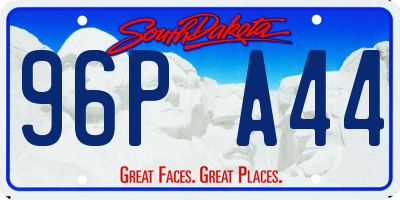 SD license plate 96PA44