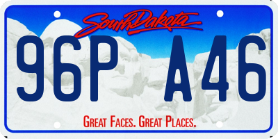 SD license plate 96PA46