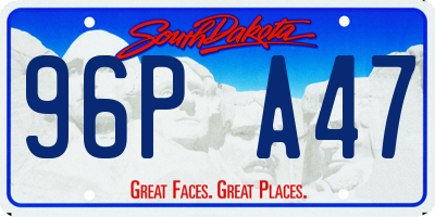 SD license plate 96PA47