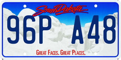 SD license plate 96PA48