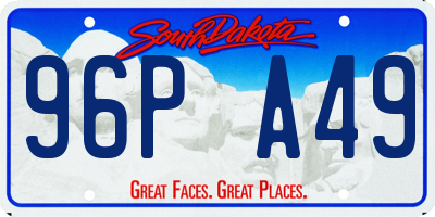 SD license plate 96PA49