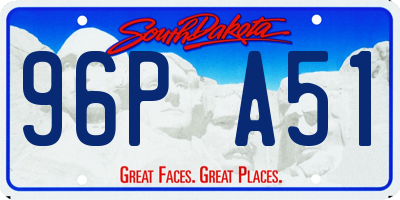 SD license plate 96PA51