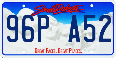 SD license plate 96PA52