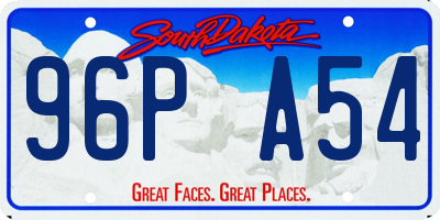 SD license plate 96PA54