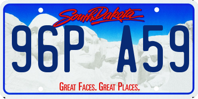 SD license plate 96PA59