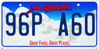 SD license plate 96PA60