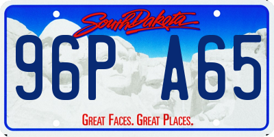 SD license plate 96PA65