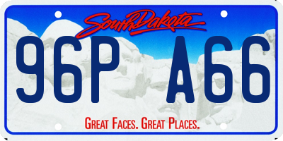SD license plate 96PA66