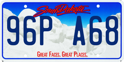 SD license plate 96PA68