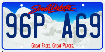 SD license plate 96PA69
