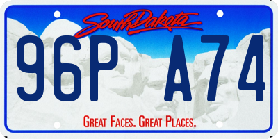 SD license plate 96PA74