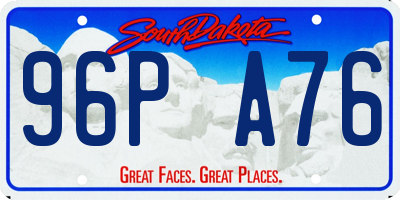 SD license plate 96PA76