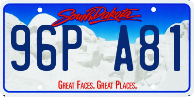 SD license plate 96PA81