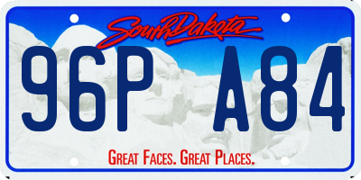 SD license plate 96PA84