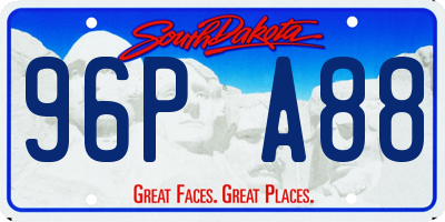 SD license plate 96PA88