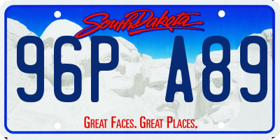 SD license plate 96PA89
