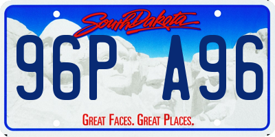 SD license plate 96PA96