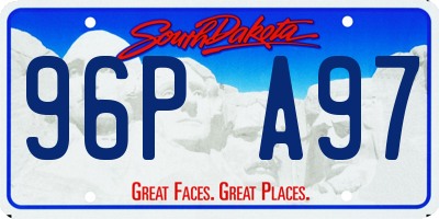 SD license plate 96PA97